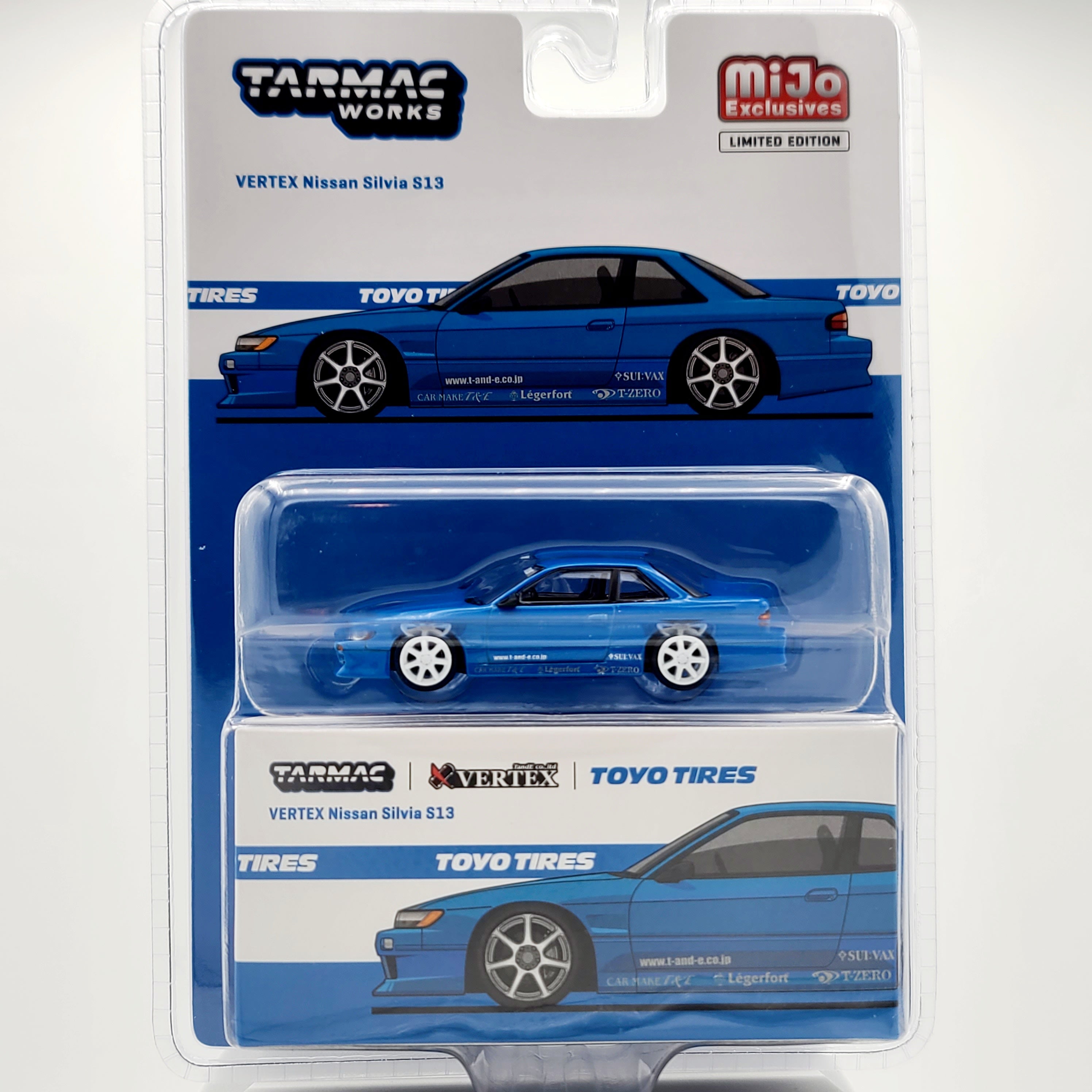 Tarmac Works Vertex Nissan Silvia S13 - 1:64 scale, Toyo Tires (2024 Global64 - MiJo Exclusives)